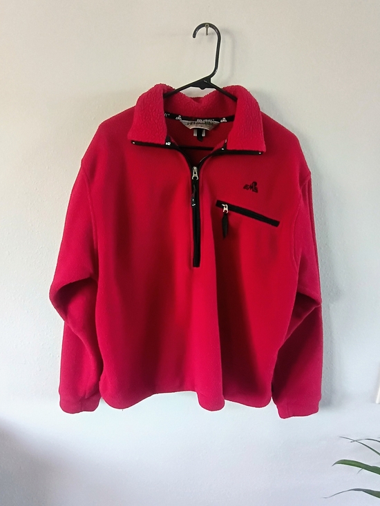 EMS (Eastern Mountain Sports) Tops - 🇺🇸Vintage EMS Polartec Quarter Zip Fleece Pullover Women's XL USA Red Jacket
